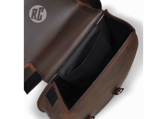 Ruff Cycles Sivulaukku Ruskea Aitoa Nahkaa Vasen - Image 2