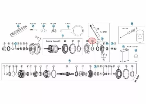 Shimano Lukkorengas Nexus 7 & 8 - Vaihteiselle